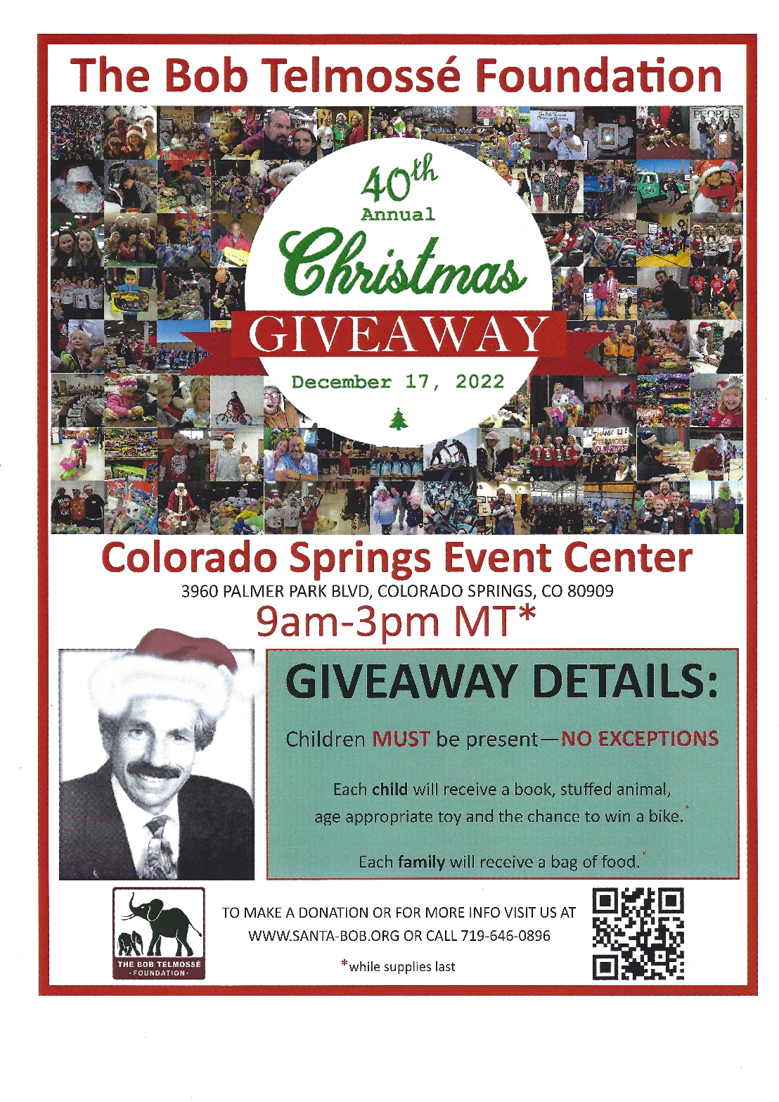 2022 Giveaway Poster The Bob Temosse Foundation